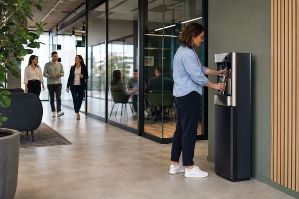 fontaine eau espace coworking