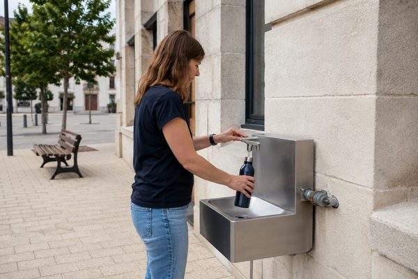 fontaine a eau espace public exterieur